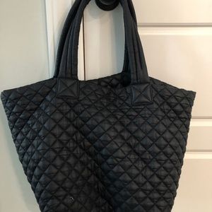 MZ Wallace quilted nylon tote with leather trim